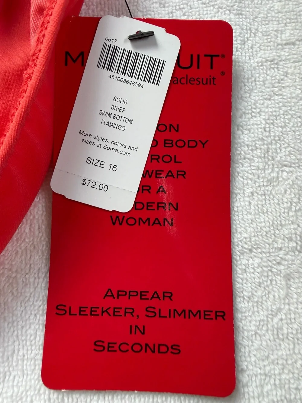 Magicsuit By Miraclesuit Soma Size 16 NWT Strappy Orange Tankini Top & Bottoms - Picture 13 of 13